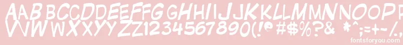 Шрифт Gnatfont – белые шрифты на розовом фоне