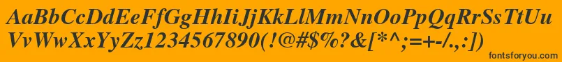 Nttmbi Font – Black Fonts on Orange Background
