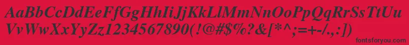 Nttmbi Font – Black Fonts on Red Background