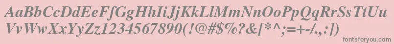 Nttmbi Font – Gray Fonts on Pink Background