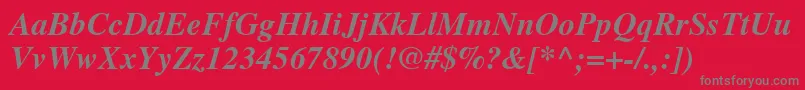 Nttmbi Font – Gray Fonts on Red Background