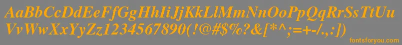 Nttmbi Font – Orange Fonts on Gray Background