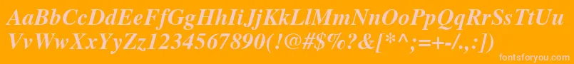 Nttmbi Font – Pink Fonts on Orange Background