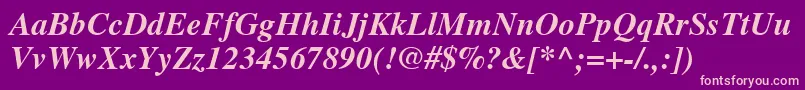 Nttmbi Font – Pink Fonts on Purple Background