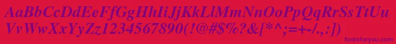 Nttmbi Font – Purple Fonts on Red Background