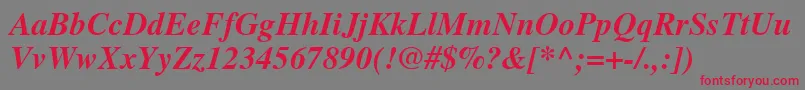 Nttmbi Font – Red Fonts on Gray Background