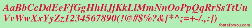 Nttmbi Font – Red Fonts on Green Background