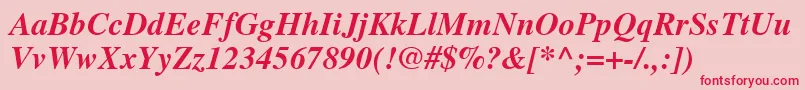 Nttmbi Font – Red Fonts on Pink Background