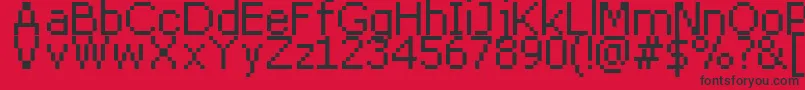 Dpix8pt Font – Black Fonts on Red Background