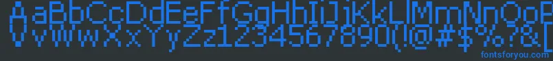 Police Dpix8pt – polices bleues sur fond noir