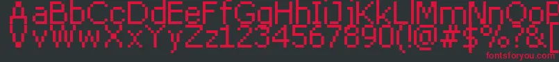 Dpix8pt Font – Red Fonts on Black Background