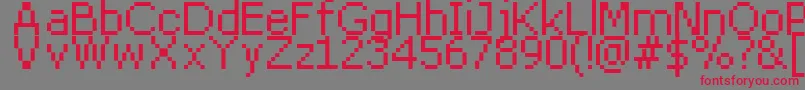 Dpix8pt Font – Red Fonts on Gray Background