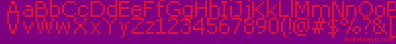 Dpix8pt Font – Red Fonts on Purple Background