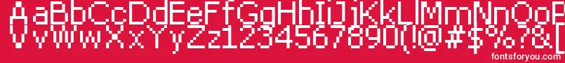 Dpix8pt Font – White Fonts on Red Background