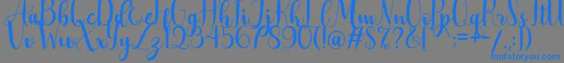 AdreenascriptDemo Font – Blue Fonts on Gray Background