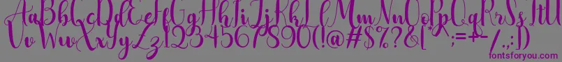 AdreenascriptDemo Font – Purple Fonts on Gray Background