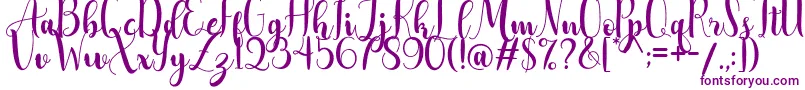 AdreenascriptDemo Font – Purple Fonts on White Background