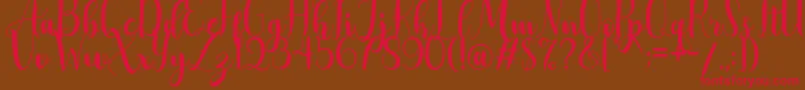 AdreenascriptDemo Font – Red Fonts on Brown Background
