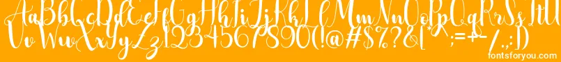 AdreenascriptDemo Font – White Fonts on Orange Background