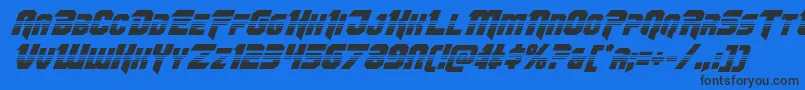 Omegaforcehalfital12 Font – Black Fonts on Blue Background