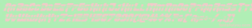 Omegaforcehalfital12 Font – Pink Fonts on Green Background