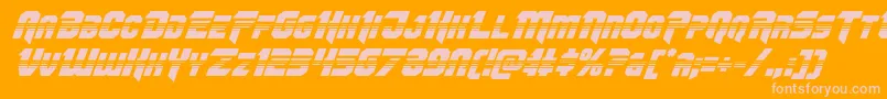 Omegaforcehalfital12 Font – Pink Fonts on Orange Background