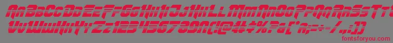 Omegaforcehalfital12 Font – Red Fonts on Gray Background