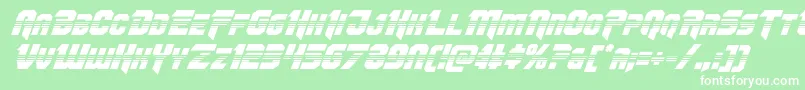 Omegaforcehalfital12 Font – White Fonts on Green Background