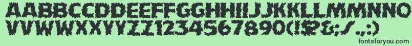 HffFireDancer-fontti – mustat fontit vihreällä taustalla