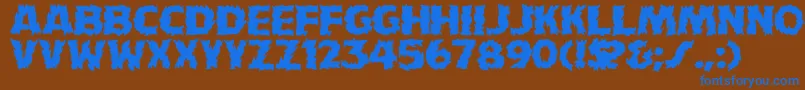 HffFireDancer Font – Blue Fonts on Brown Background