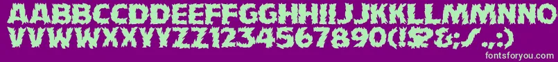 Fonte HffFireDancer – fontes verdes em um fundo violeta