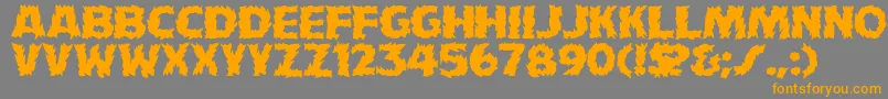 HffFireDancer Font – Orange Fonts on Gray Background
