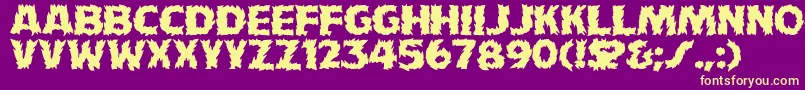 Police HffFireDancer – polices jaunes sur fond violet