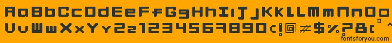 Шрифт FingerManiac – чёрные шрифты на оранжевом фоне