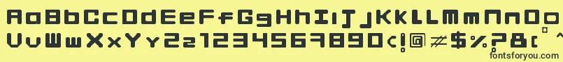 Шрифт FingerManiac – чёрные шрифты на жёлтом фоне