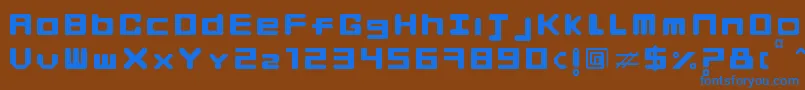 Шрифт FingerManiac – синие шрифты на коричневом фоне