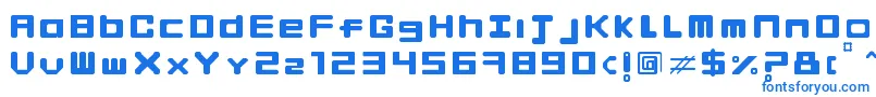 FingerManiac-fontti – siniset fontit valkoisella taustalla