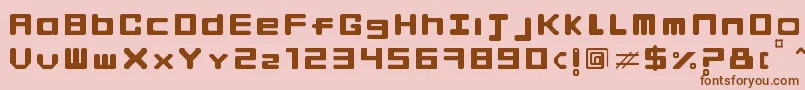 FingerManiac-fontti – ruskeat fontit vaaleanpunaisella taustalla
