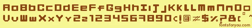 FingerManiac Font – Brown Fonts on Yellow Background