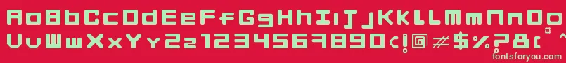 FingerManiac Font – Green Fonts on Red Background