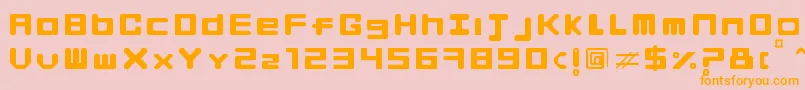 Шрифт FingerManiac – оранжевые шрифты на розовом фоне