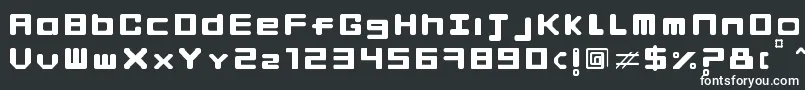 Шрифт FingerManiac – белые шрифты на чёрном фоне