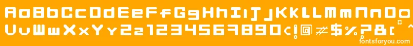 FingerManiac Font – White Fonts on Orange Background