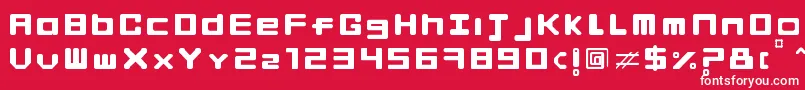 フォントFingerManiac – 赤い背景に白い文字