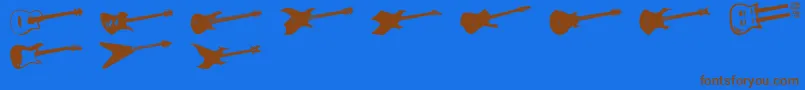 Screaminguitar Font – Brown Fonts on Blue Background
