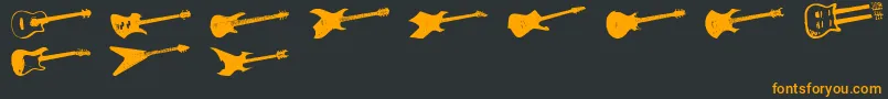 Screaminguitar Font – Orange Fonts on Black Background