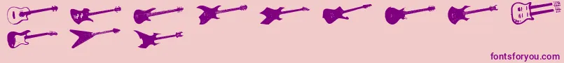 Screaminguitar Font – Purple Fonts on Pink Background