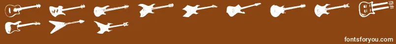 Screaminguitar Font – White Fonts on Brown Background