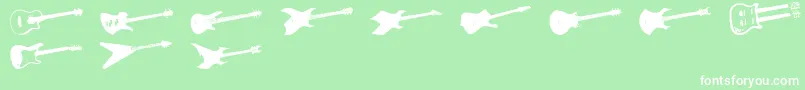Screaminguitar Font – White Fonts on Green Background