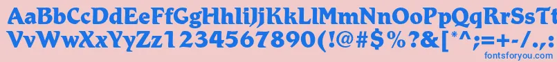 RomicstdExtrabold Font – Blue Fonts on Pink Background